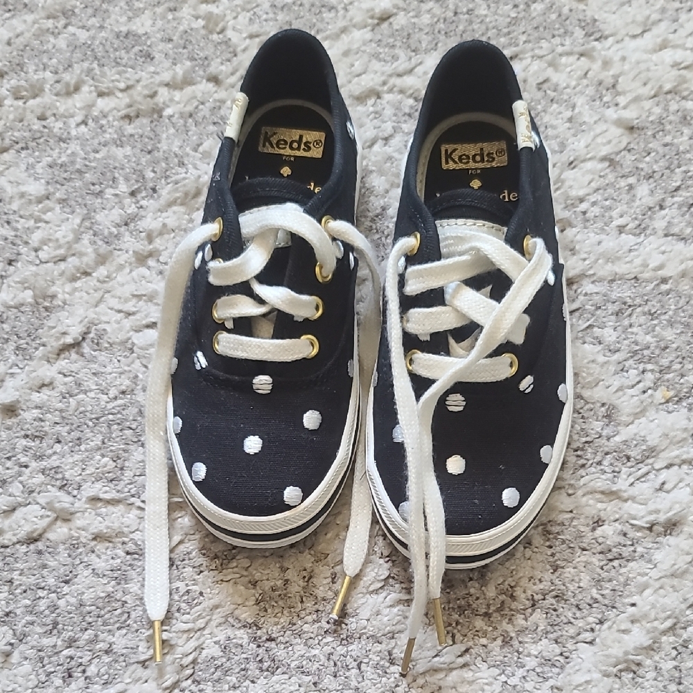 2 for $35 - Keds for kate spade - Toddler Girls Size 9M - Black with White Dots